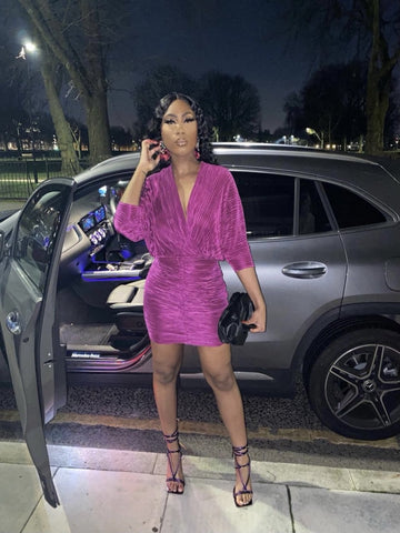 Large puff Sleeved Dress