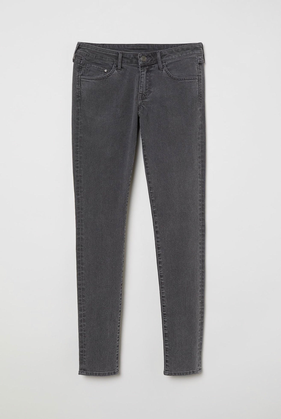 Super Skinny Low Ankle Grey Ankle Jeans