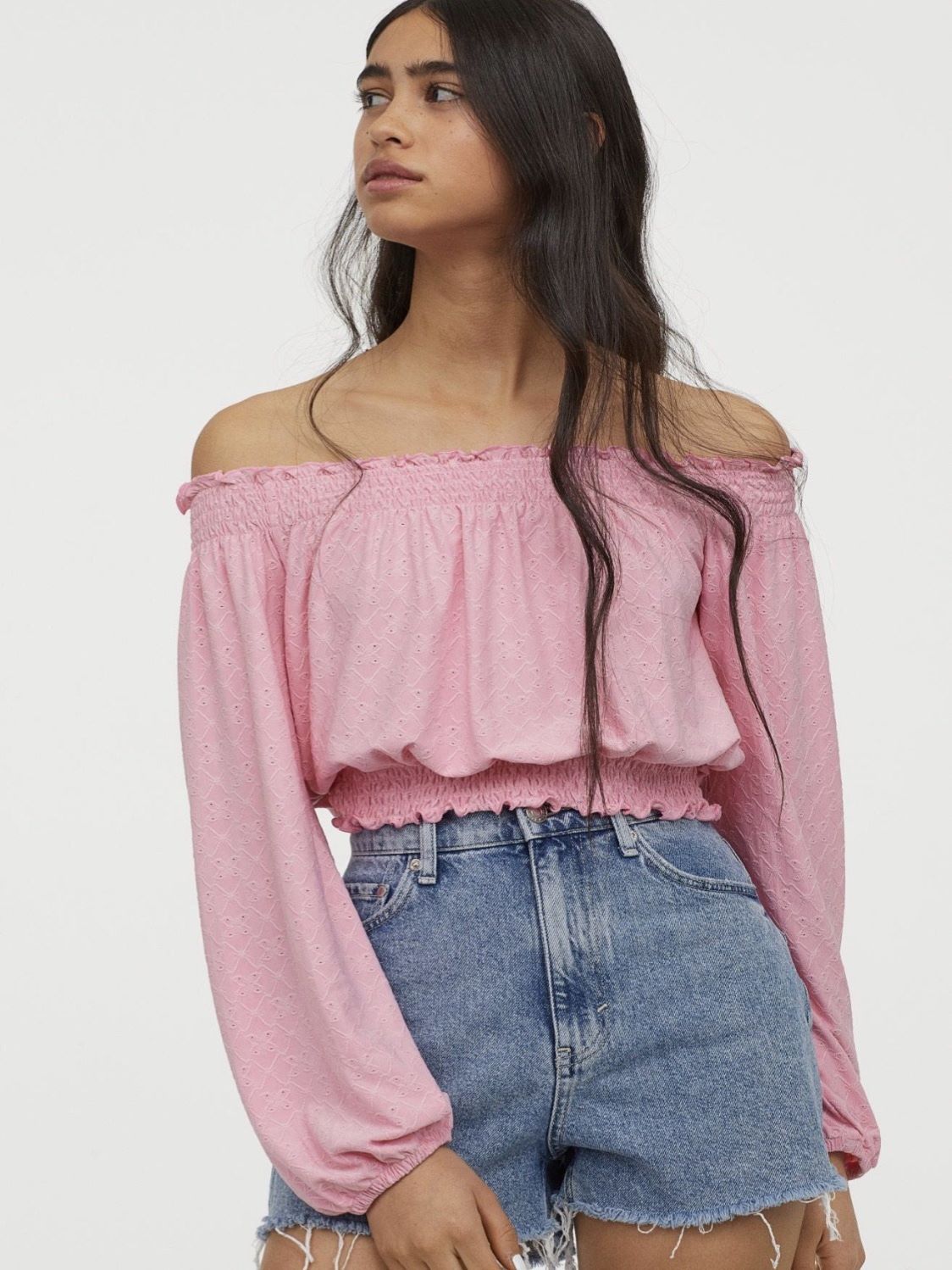 Embroidery Off the Shoulder Top