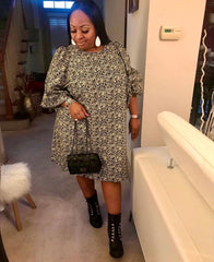 Large puff Sleeved Dress